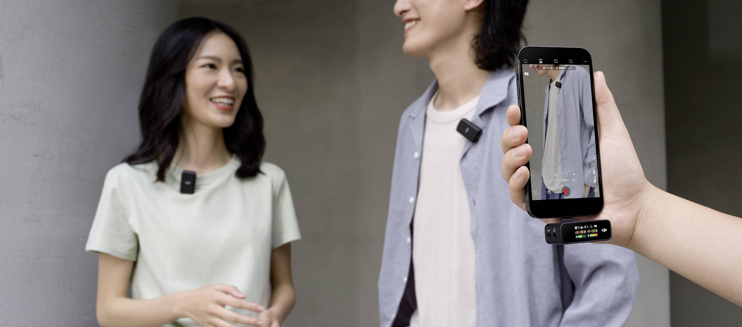 DJI MIC Ansteck Funkmikrofon-Set Übertragungsart (Details):Kabellos inkl. Tasche, inkl. Kabel, inkl. Klammer, inkl. Mikrofoncase Audio, stereo (3.5