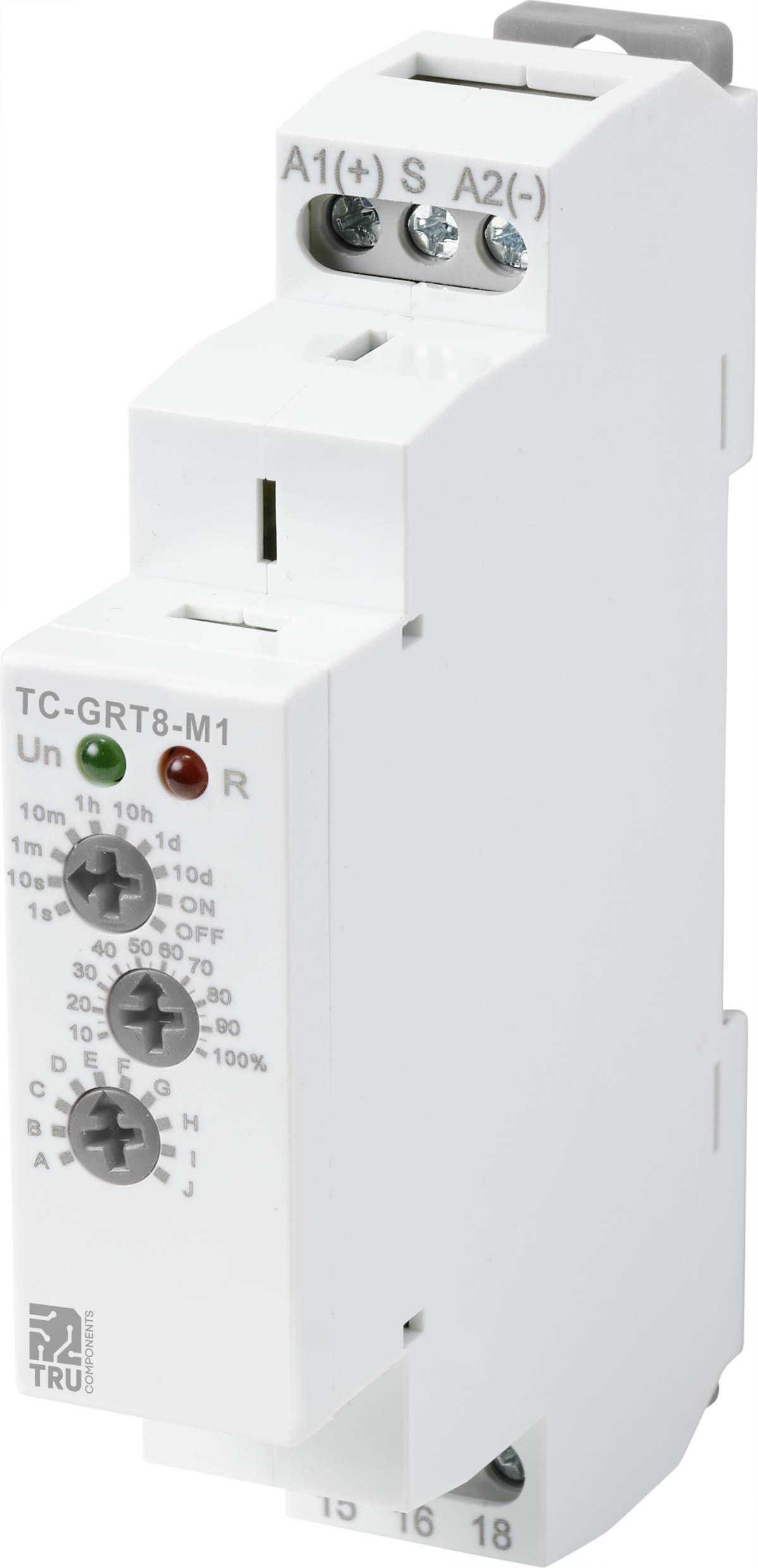 TRU COMPONENTS TC-9963308 Zeitrelais Multifunktional 12 V/AC, 240 V/AC 1 St. Zeitbereich: 1 s - 10