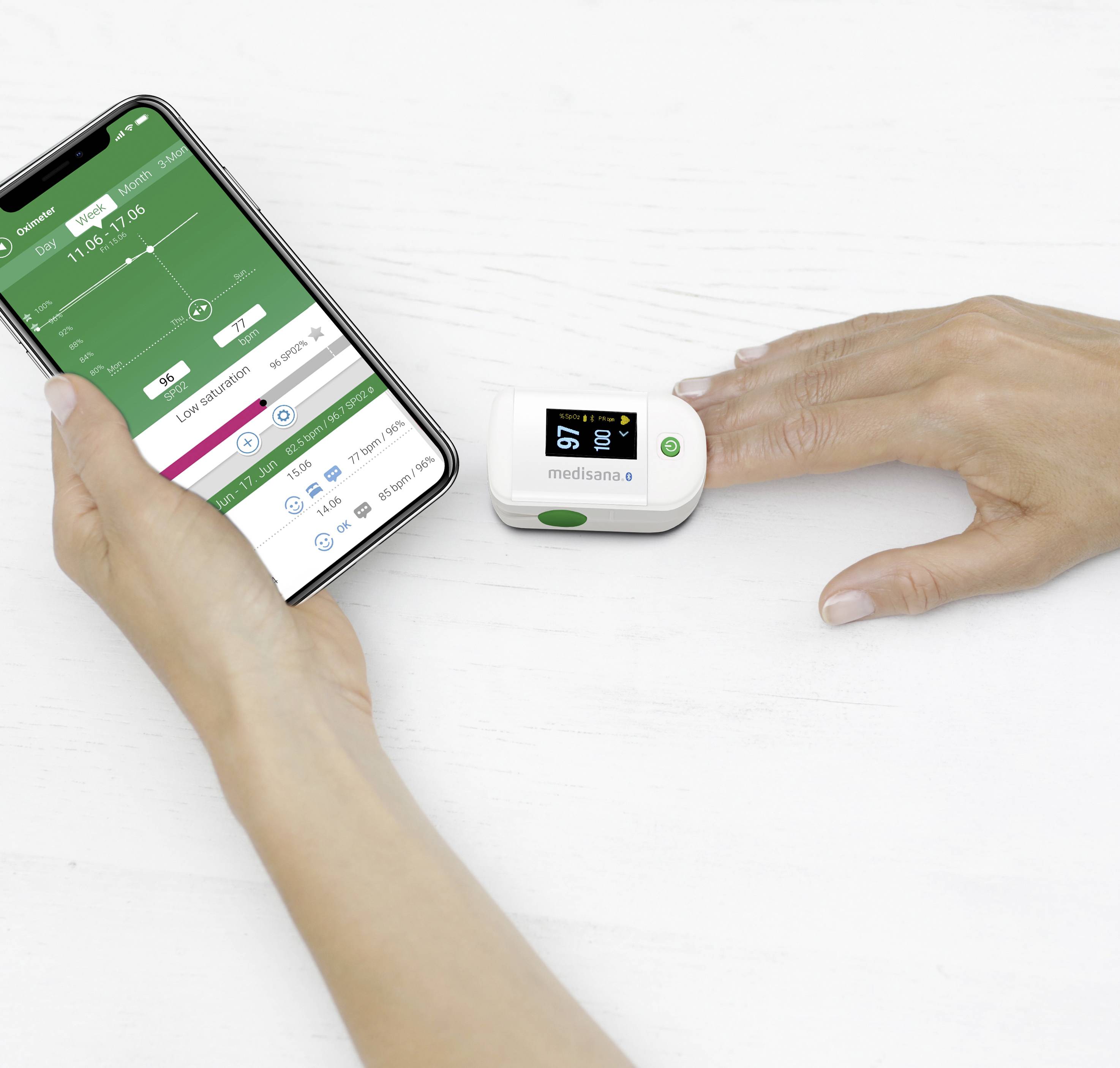 Medisana PM 100 connect Blutsauerstoff-Messgerät