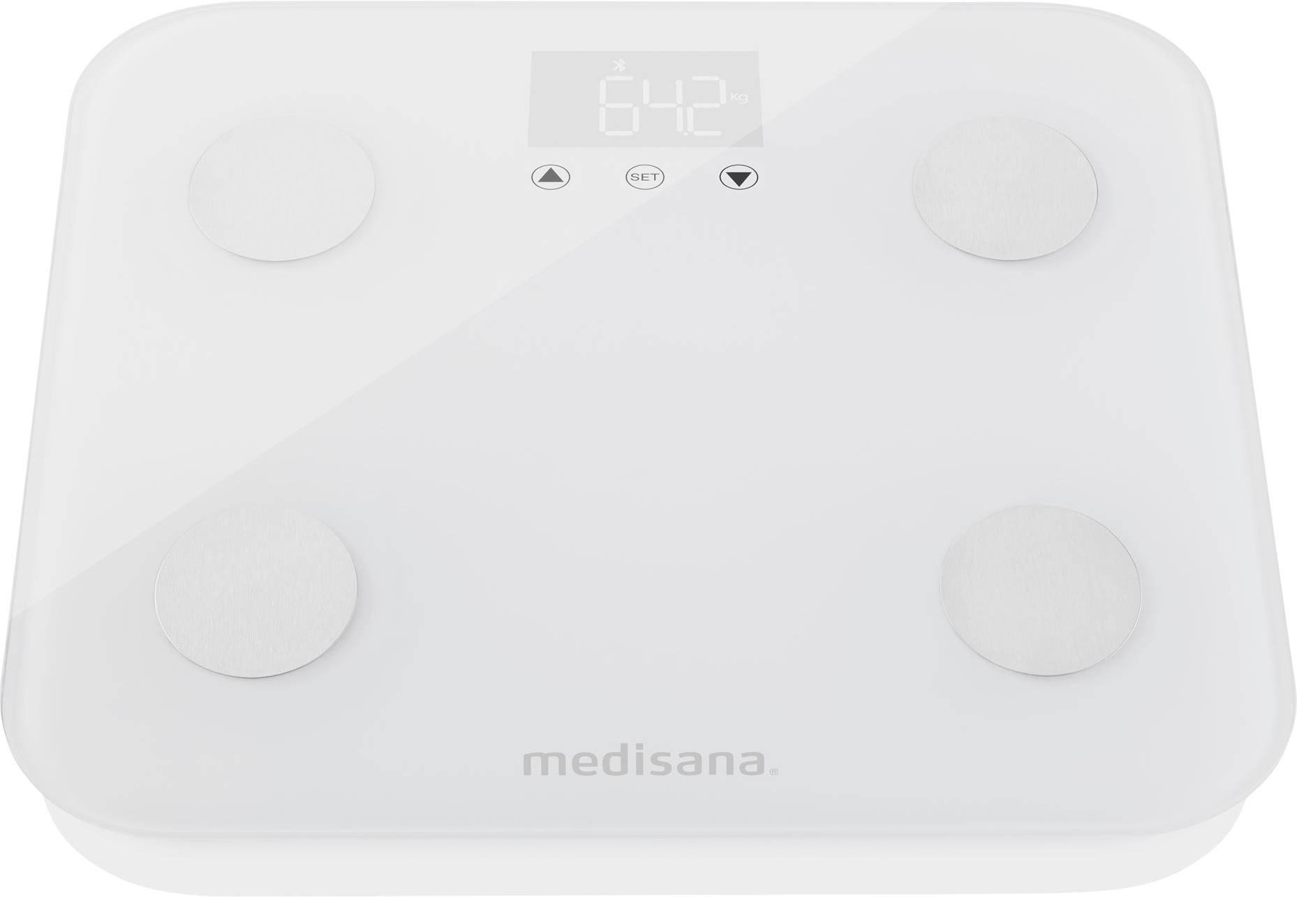 Medisana BS 600 WiFi Körperanalysewaage digital Wägebereich (max.)=180kg Weiß Mit Bluetooth