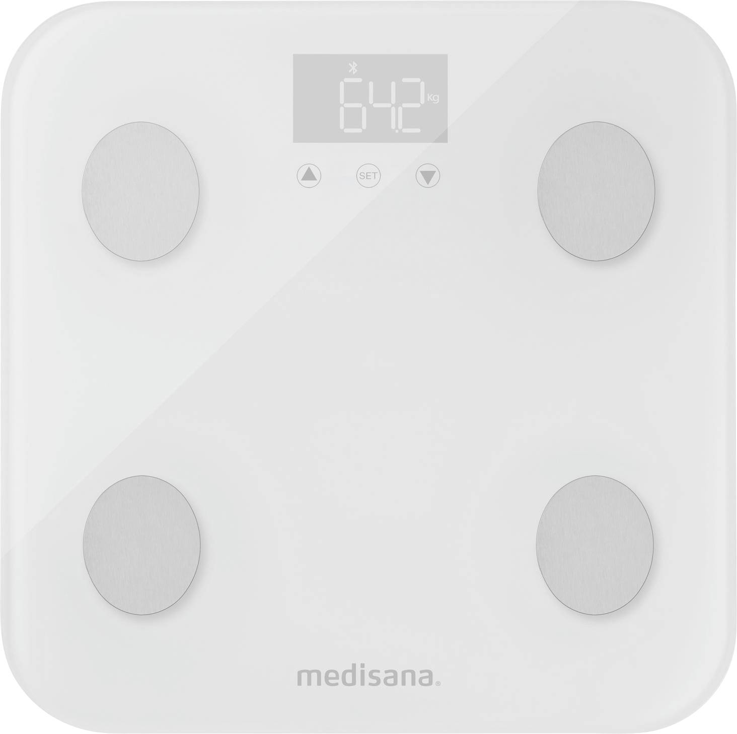 Medisana BS 600 WiFi Körperanalysewaage digital Wägebereich (max.)=180kg Weiß Mit Bluetooth