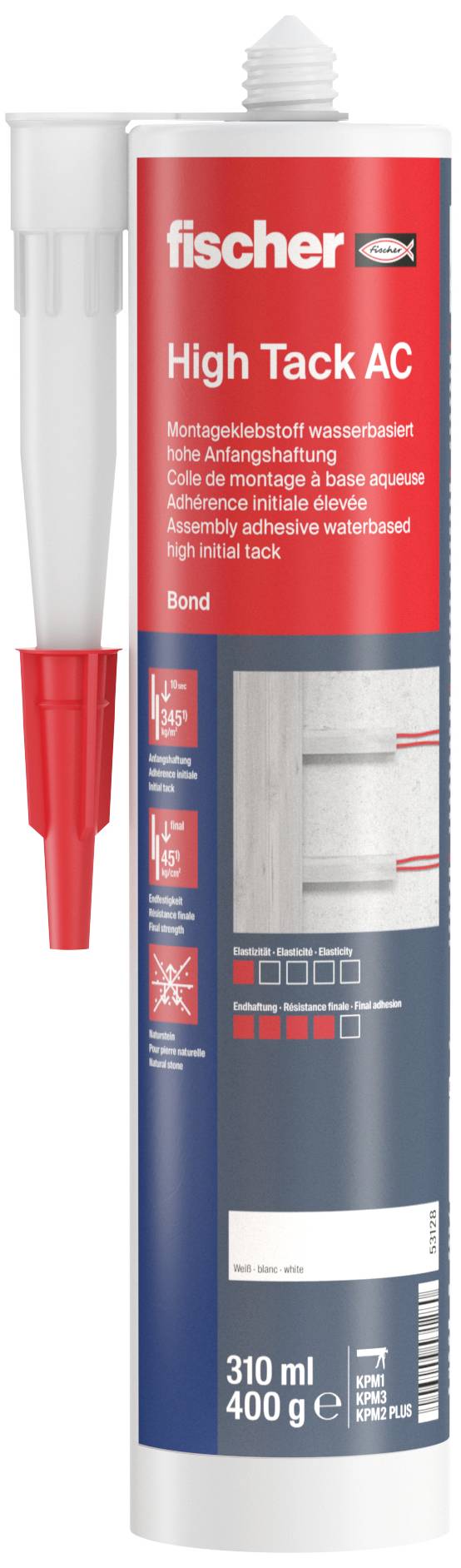 Fischer MK 310 Montagekleber Herstellerfarbe Weiß 053128 310ml