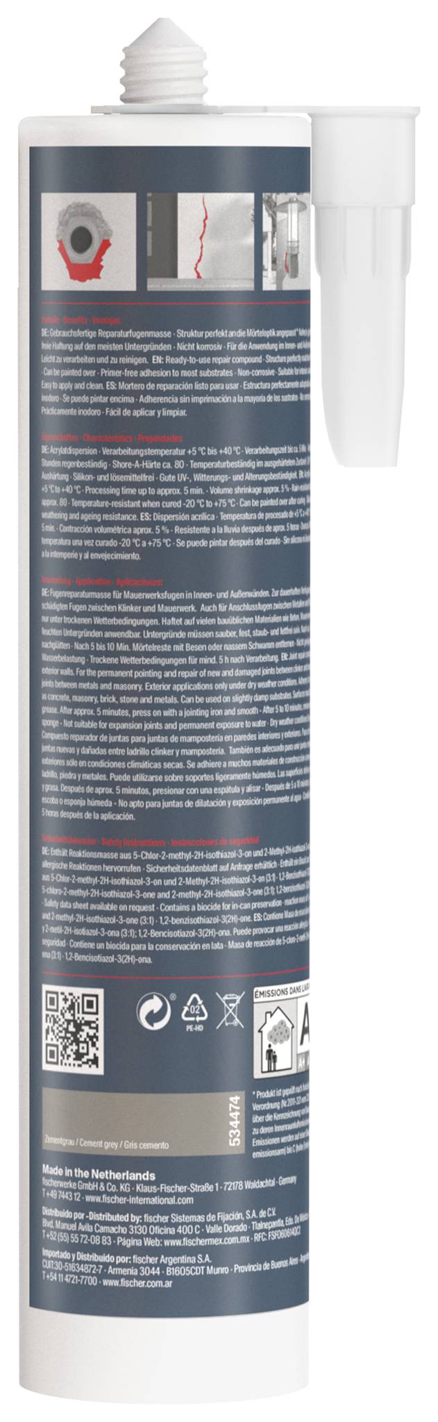 Fischer Reparatur-Mörtel DEC 310 ZGR 534474 310ml