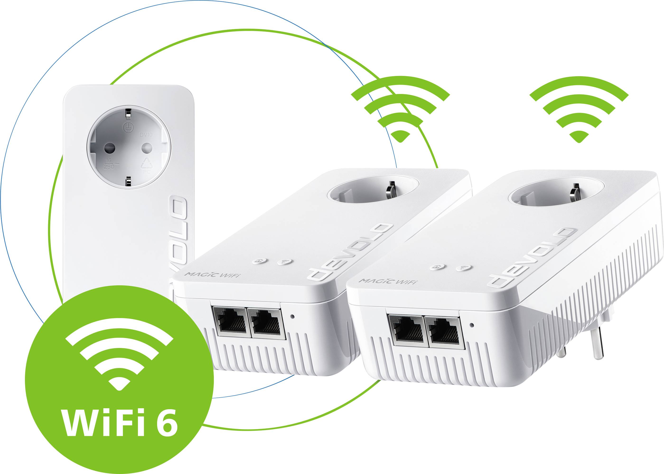 Devolo Magic 2 WiFi 6 Multiroom Kit Powerline WLAN Multiroom Starter Kit 8824 DE, AT Powerline, WLA