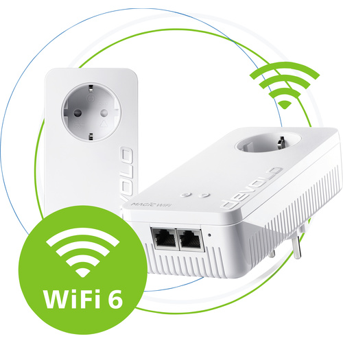 Devolo Magic 2 WiFi 6 Starter Kit Kit de démarrage CPL Wi-Fi 8816 EU Powerline, WiFi 2400 MBit/s