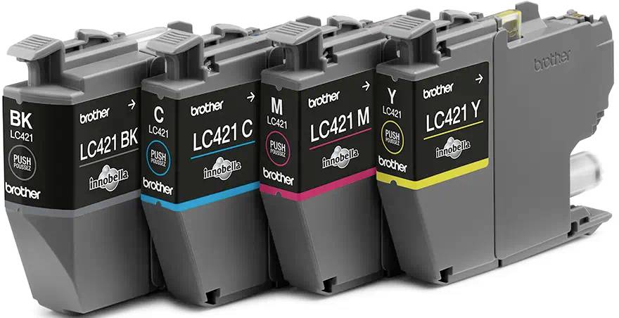 Brother Druckerpatrone LC-421VAL Original Kombi-Pack Schwarz, Cyan, Gelb, Magenta LC421VAL