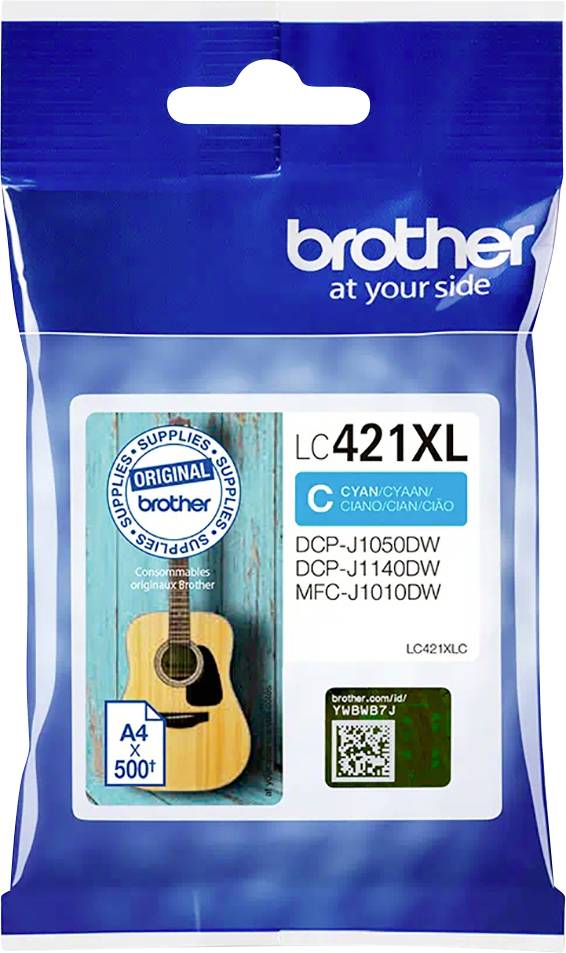 Brother Druckerpatrone LC-421XLC Original Cyan LC421XLC