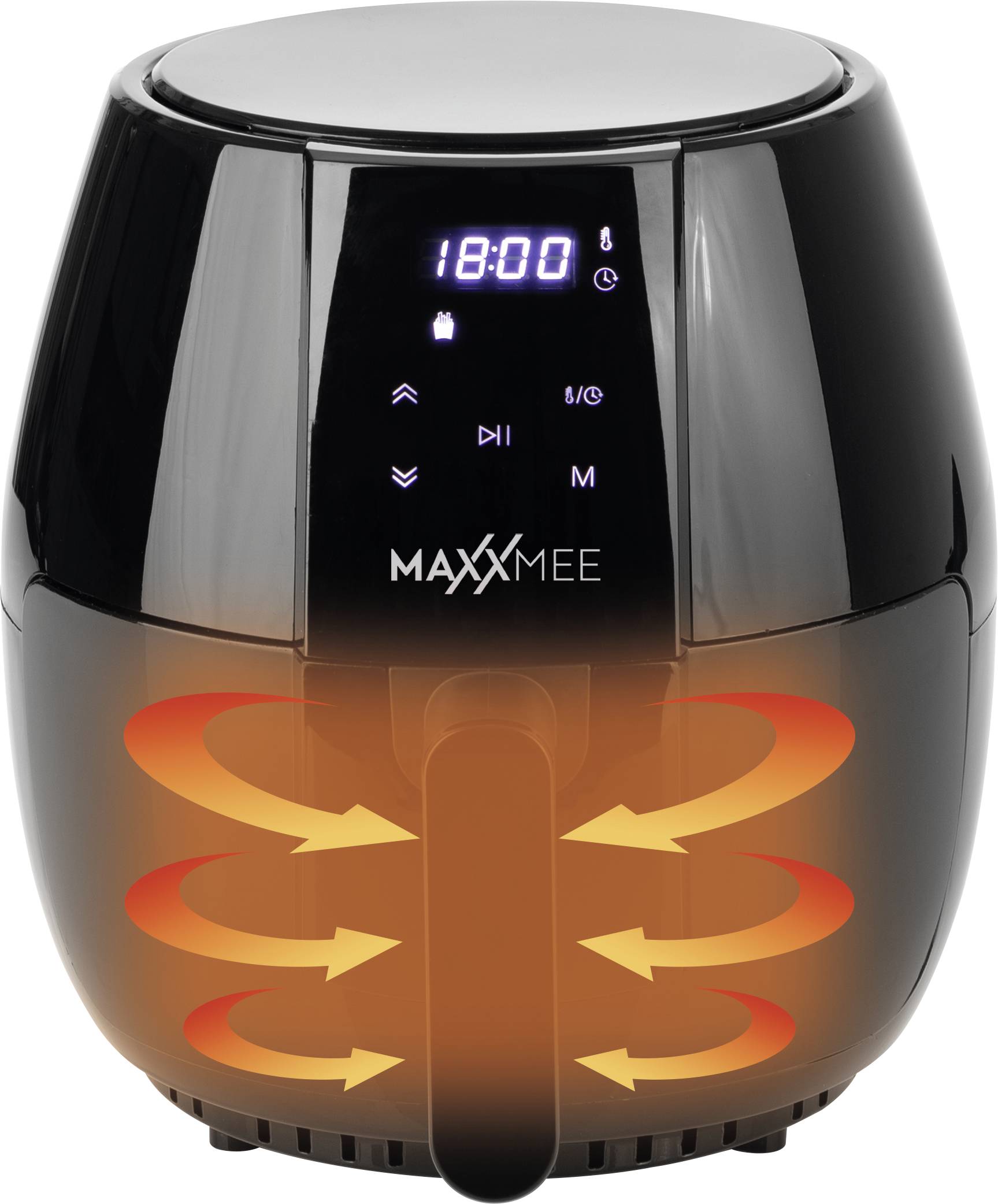 Maxxmee Digital 4l Heißluft-Fritteuse 1400W Schwarz