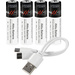 Maxxmee AA-USB-C Mignon (AA)-Akku NiMH 1600 mAh 1.2 V 4 St.
