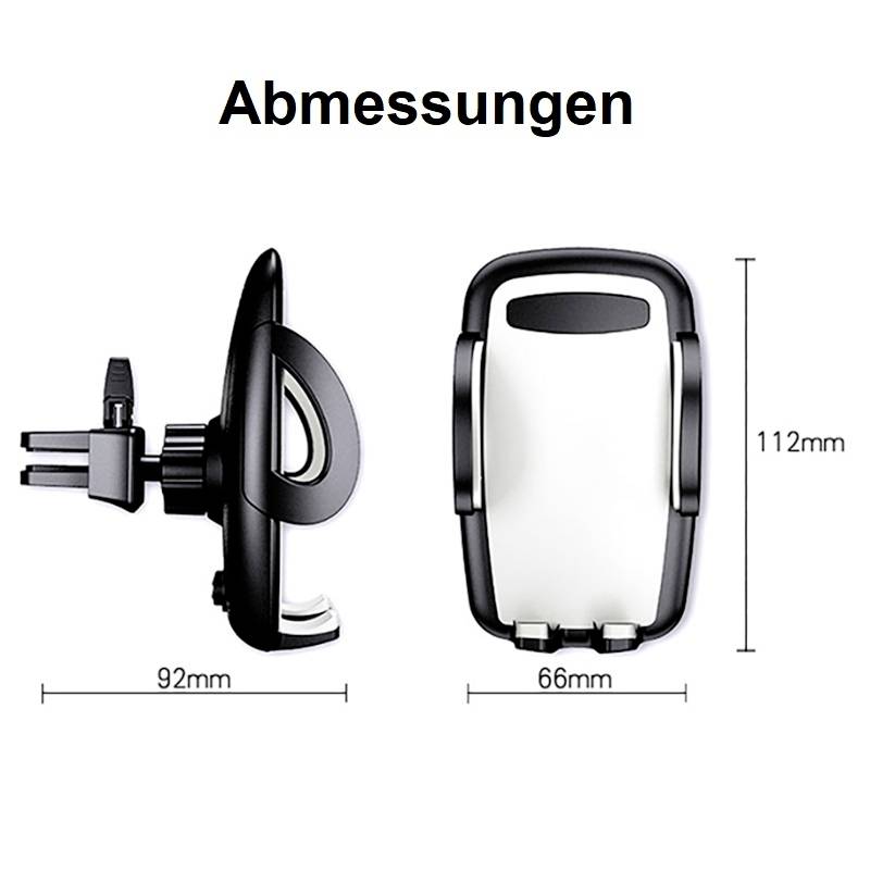 IWH 019260 Lüftungsgitter Handy-Kfz-Halterung 360° drehbar 95 - 53mm