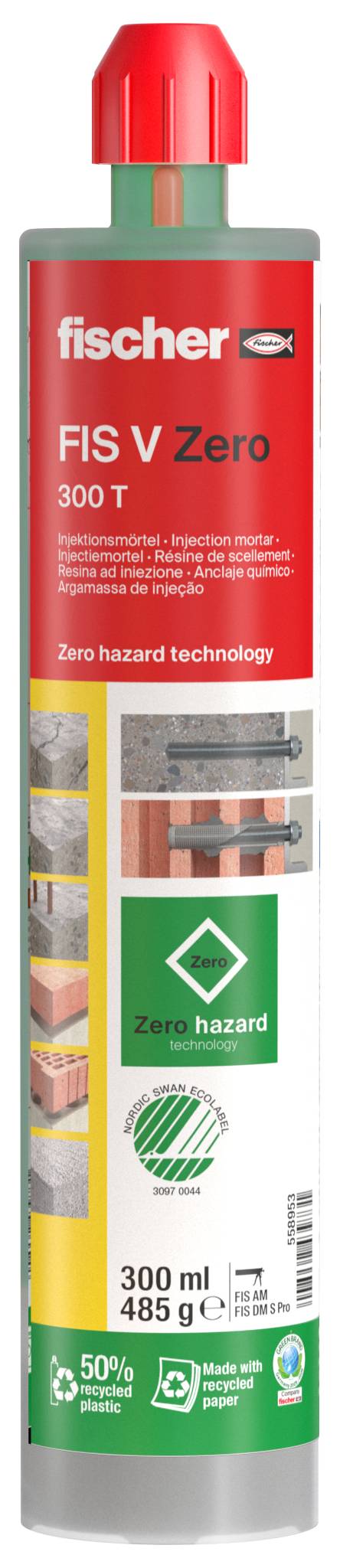 Fischer 558953 FIS V Zero 300 T Injektionsmörtel 300ml