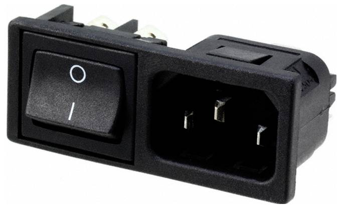 Eine Reihe von vergoldeten, doppelreihigen, vertikalen Stiftleisten auf einer schwarzen Kunststoffbasis, die für elektrische Verbindungen in elektronischen Geräten verwendet werden.