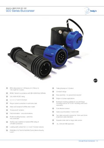 Bulgin PX0941/10/P Rundsteckverbinder 1St.