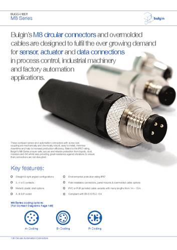 Bulgin PXMBNI08FBF03ASC Rundsteckverbinder 1St.