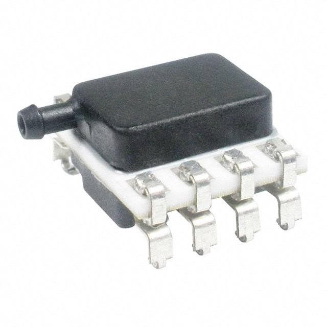 Ein elektronischer IC-Baustein mit acht Anschlüssen, montiert auf einer weißen Basis. Hauptsächlich in elektrischen Schaltungen verwendet.
