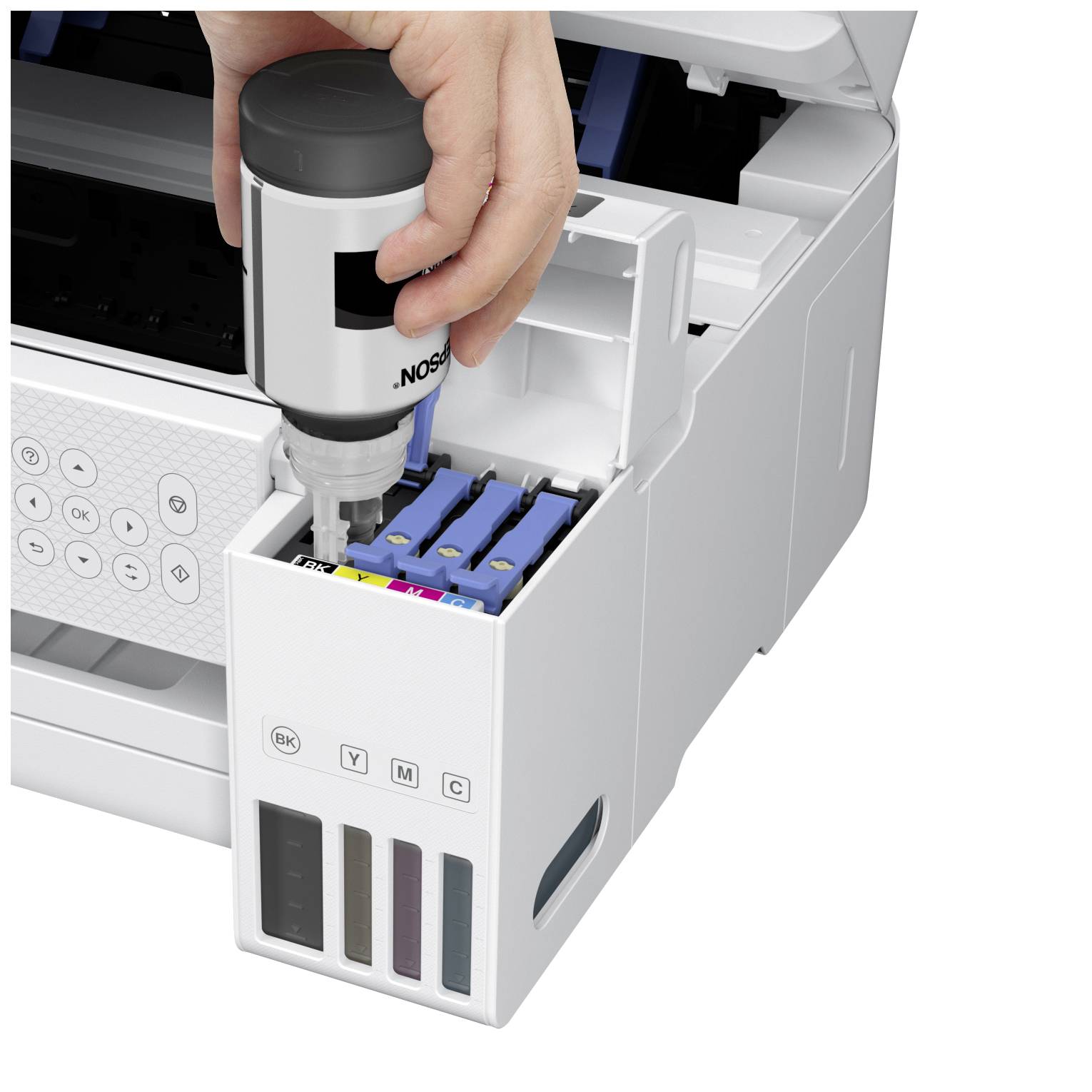 Epson EcoTank ET-2856 Multifunktionsdrucker Tintenstrahl Farbe A4 Drucker, Scanner, Kopierer Duplex, Tintentank-System, USB, WLAN