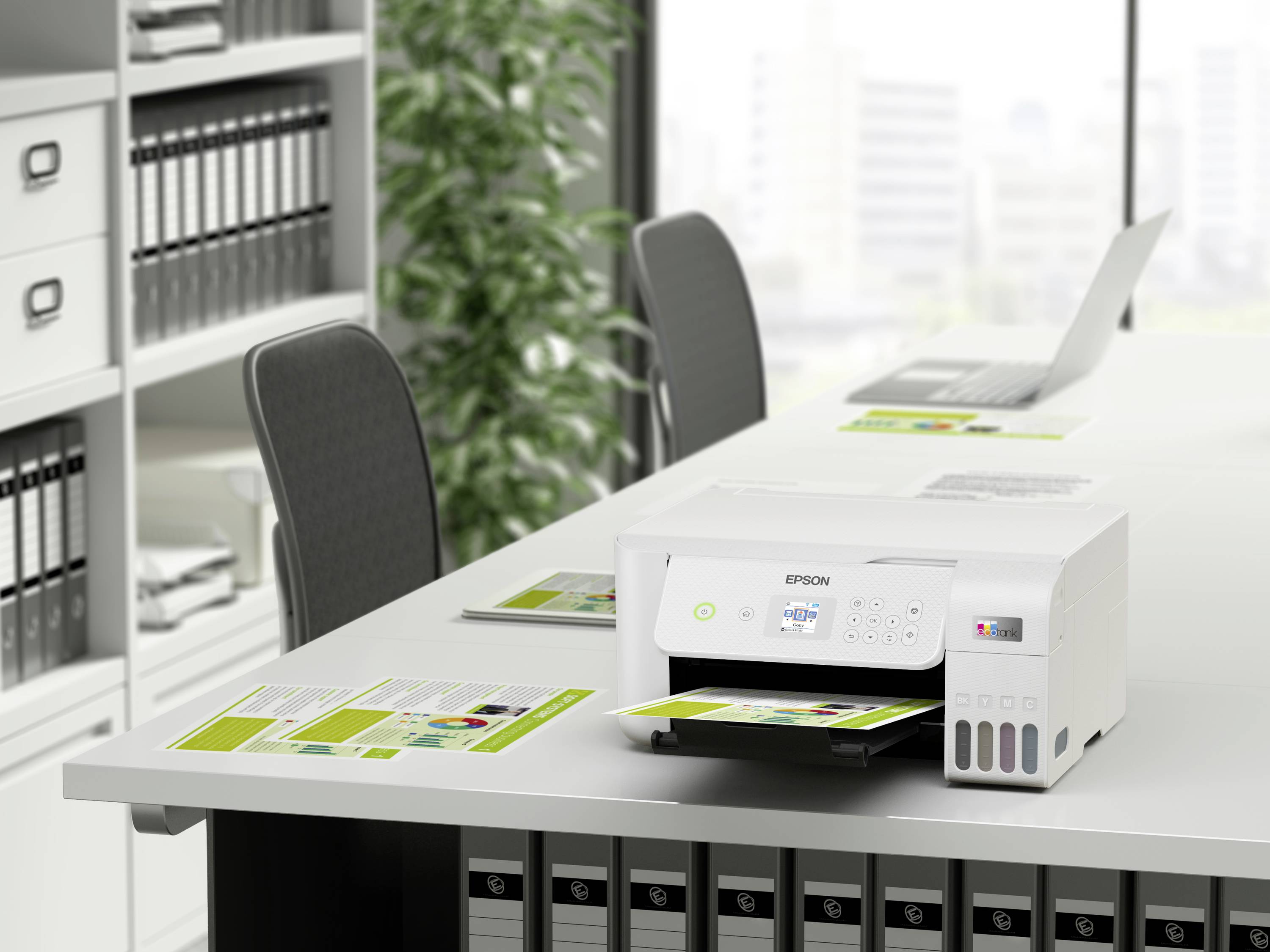 Epson EcoTank ET-2826 Multifunktionsdrucker A4 Drucker, Scanner, Kopierer Duplex, Tintentank-System, USB, WLAN
