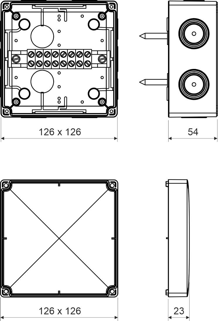 KOPOS KSK 125_DPO Abzweigdose (L x B x H) 126 x 126 x 77 mm Orange 1 St.