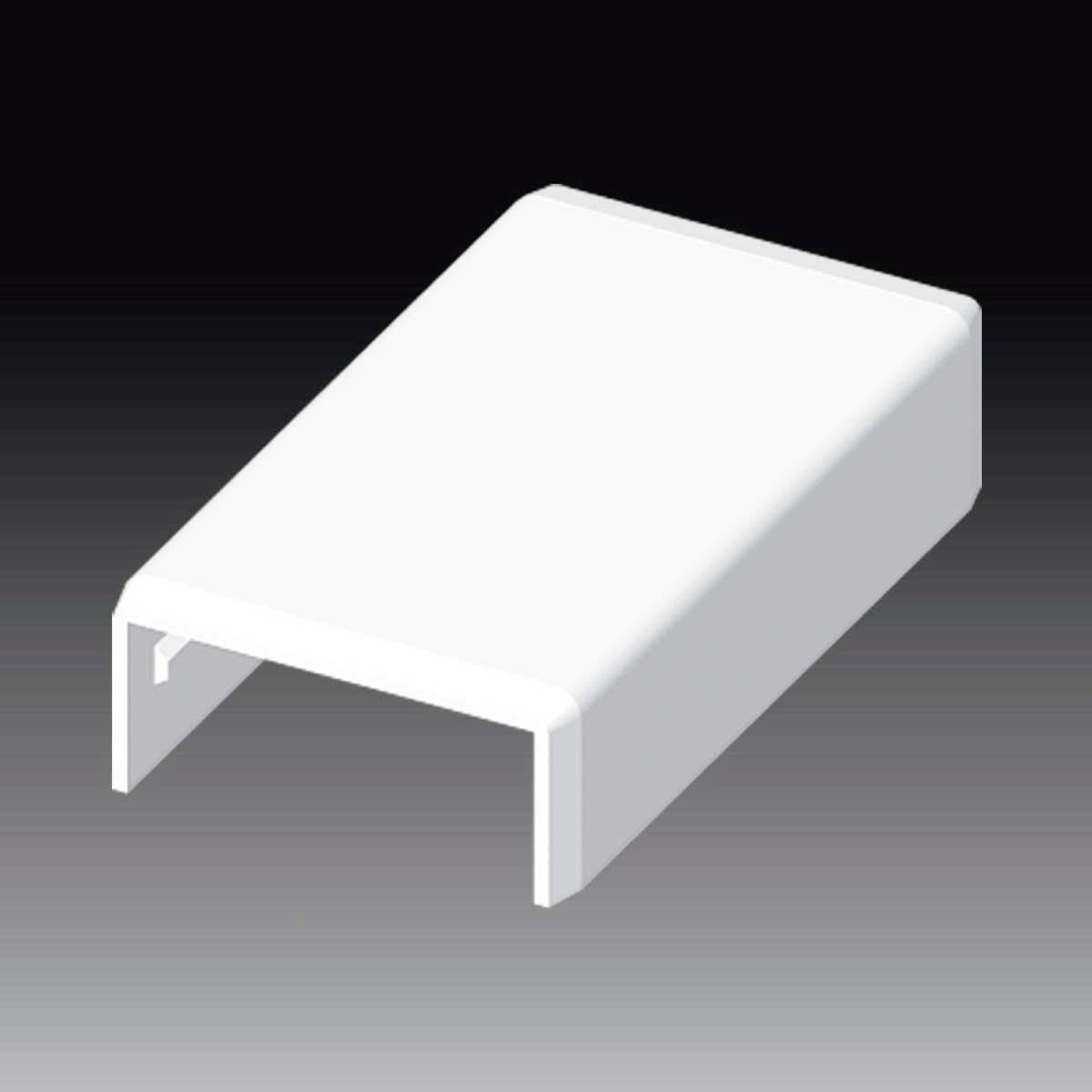 Ein weißes Kunststoffgehäuse für elektronische Bauteile, in rechteckiger Form und offen an einer Seite. Geeignet für den Einsatz in Kabelmanagementsystemen.