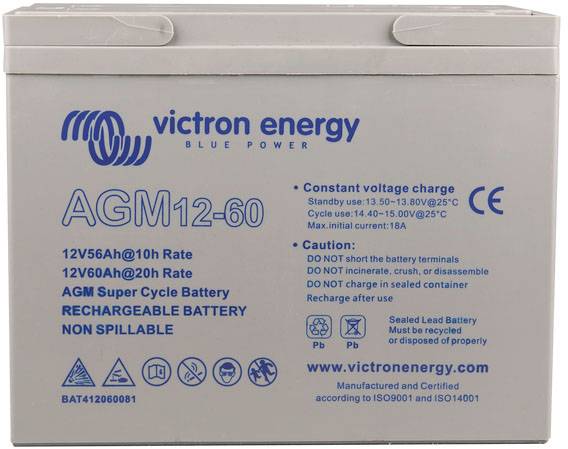 Victron Energy Deep Cycle BAT212200084 Bleiakku 12 V 22 Ah Blei-Vlies (AGM) (B x H x T) 181 x 167 x