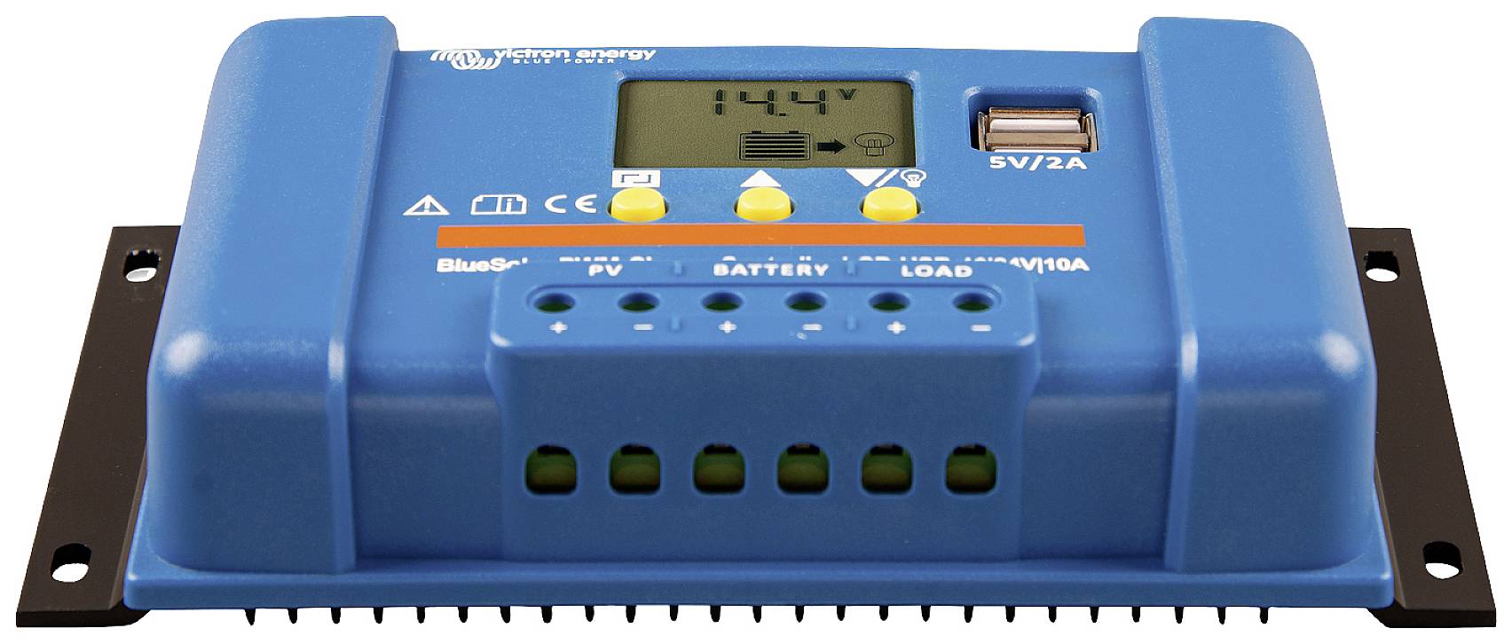 Victron Energy Blue-Solar PWM-LCD&USB Laderegler PWM 12 V, 24V 10A