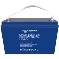 Victron Energy SuperPack BAT524050705 Solarakku 25.6V 50Ah LiFePO 4 (B x H) 330mm x 220mm M6-Schraubanschluss Victron Energy SuperPack BAT524050705 Solarakku 25.6V 50Ah LiFePO 4 (B x H) 330mm x 220mm M6-Schraubanschluss