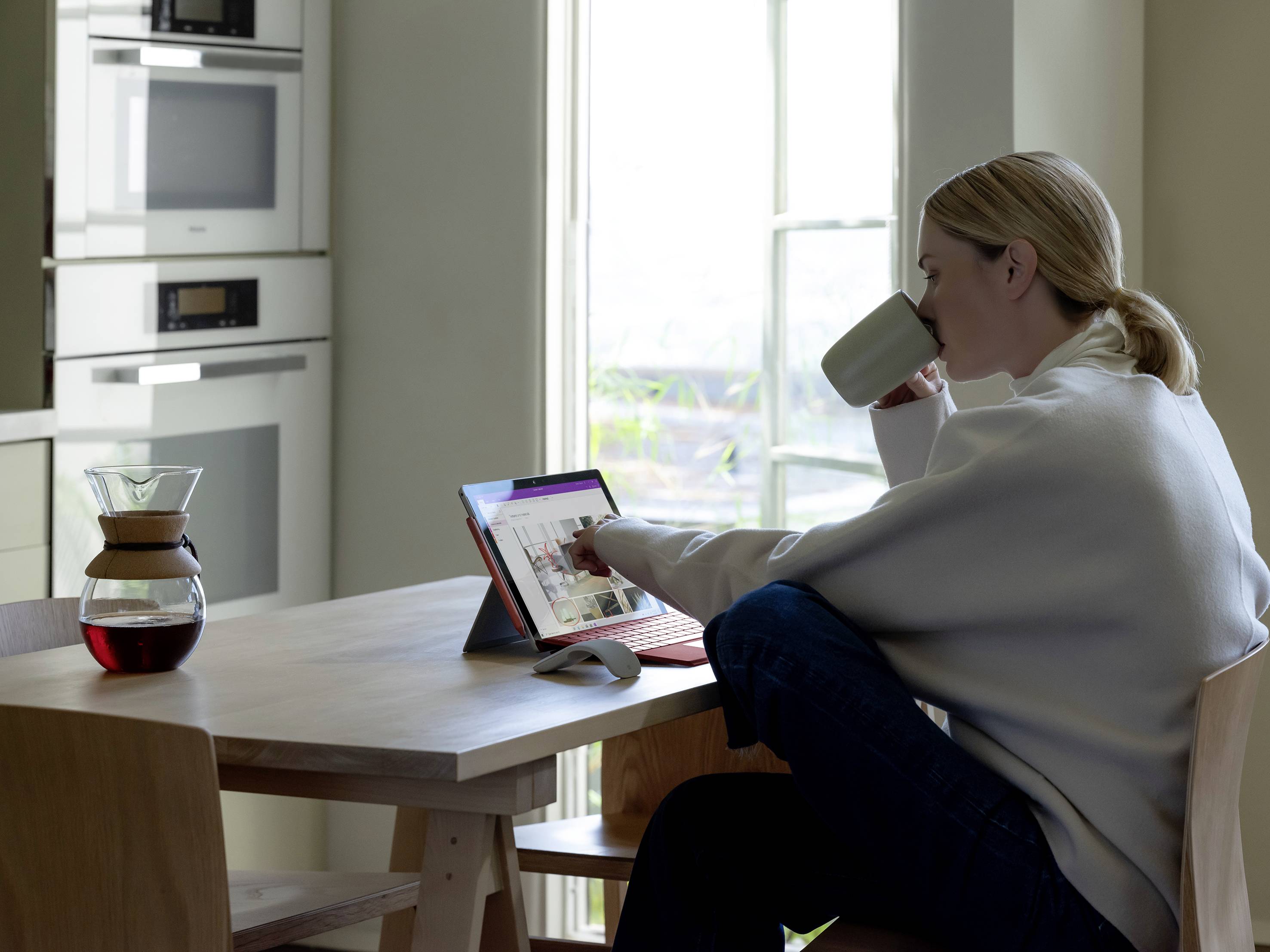 Microsoft Surface Arc Maus Bluetooth® Optisch Hellgrau 2 Tasten 1000 dpi