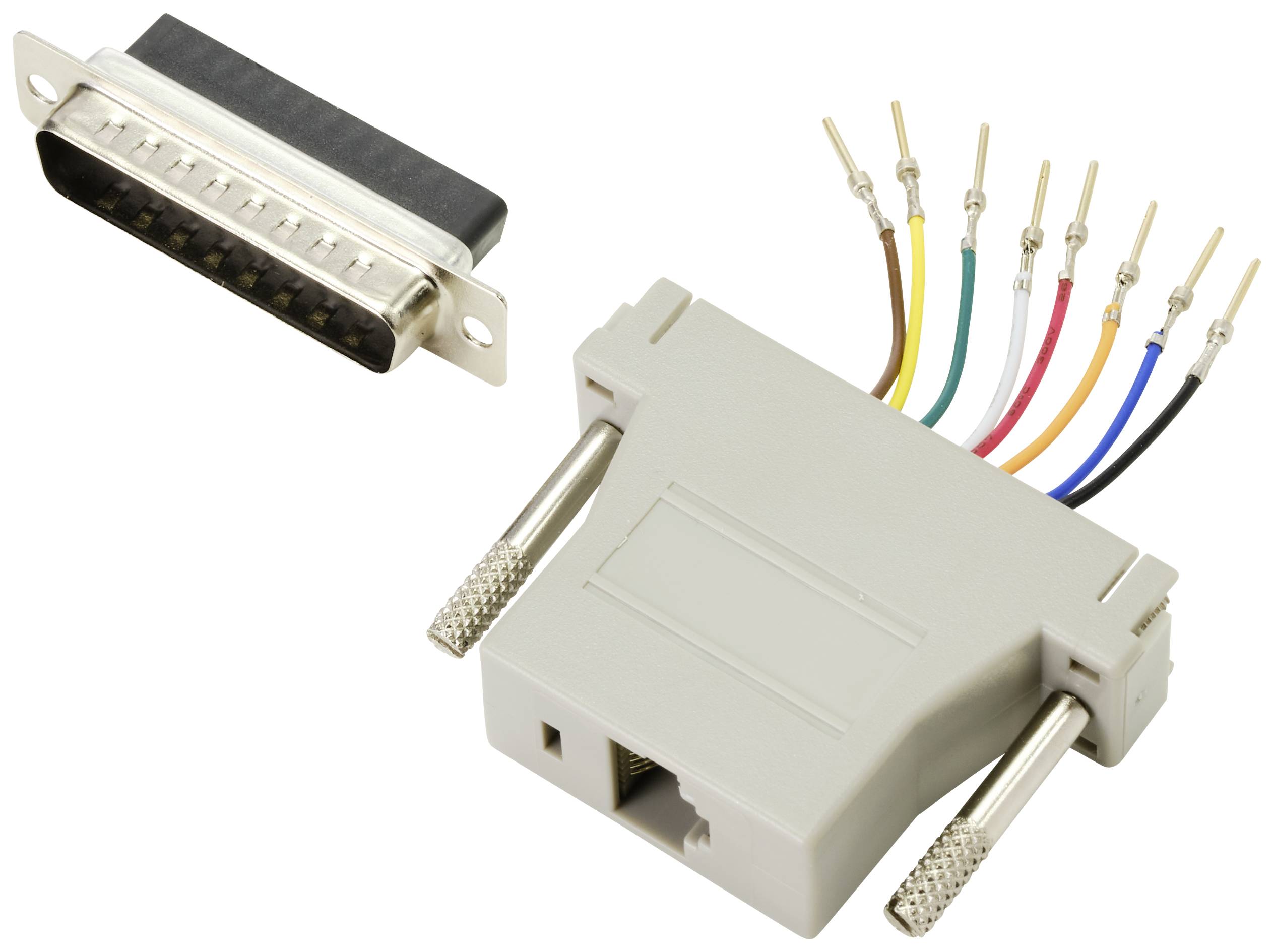 TRU COMPONENTS D-SUB Adapter D-SUB-Stecker 25pol. - RJ45-Buchse 1St.