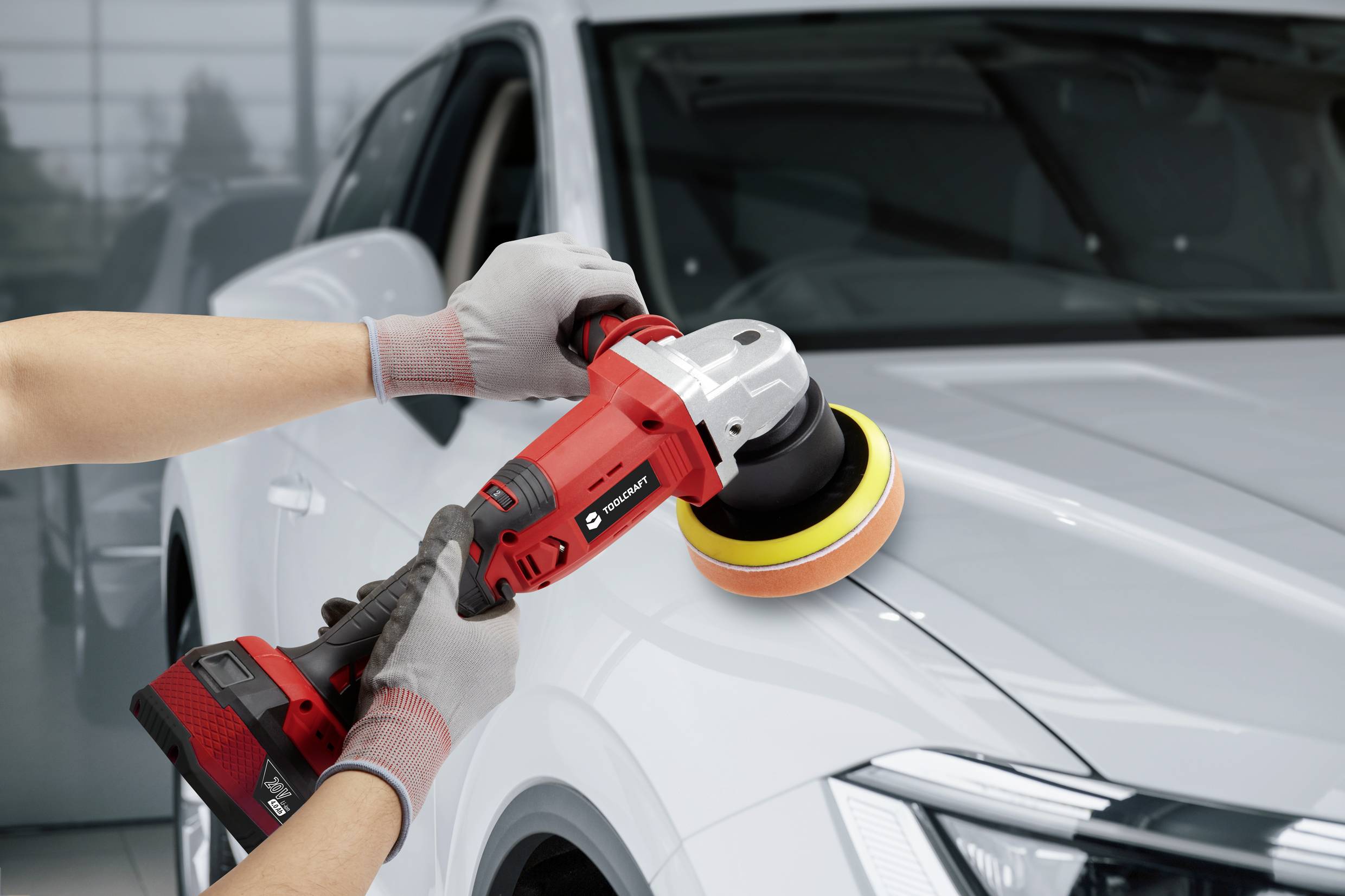 TOOLCRAFT TAWB-200 TO-7492719 Akku Poliermaschine 20V 3000 - 6000 U/min 125mm