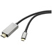 Renkforce USB-C® / HDMI Adapterkabel USB-C® Stecker, HDMI-A Stecker 3.00 m Schwarz RF-4995152 Ultra