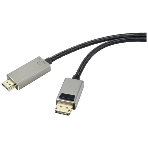 Renkforce DisplayPort / HDMI Verbindungskabel DisplayPort Stecker, HDMI-A Stecker 2.00 m Schwarz UH