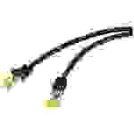 Renkforce RF-4995162 RJ45 Câble réseau, câble patch CAT 6a (câble brut CAT 7) S/FTP 3.00 m noir gaine TPE, flexible, ignifuge