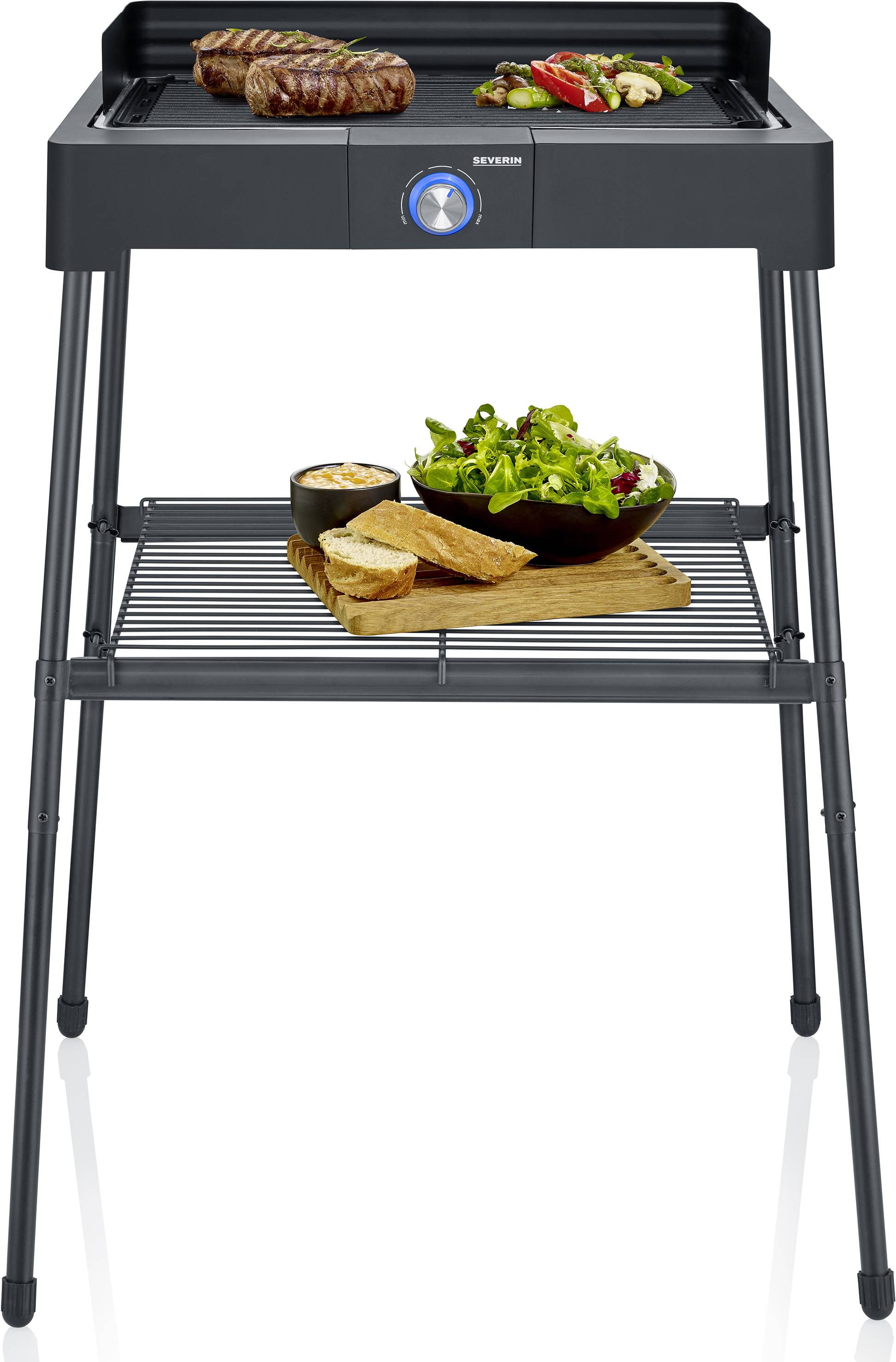 Severin PG 8568 Elektro Standgrill Kontrollleuchte Schwarz
