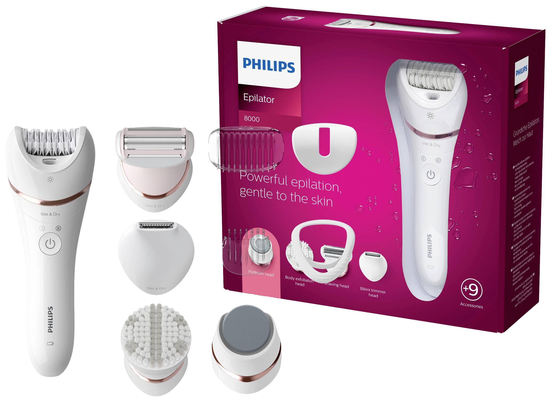 Philips Bodycare BRE740/10 Epilierer Weiß