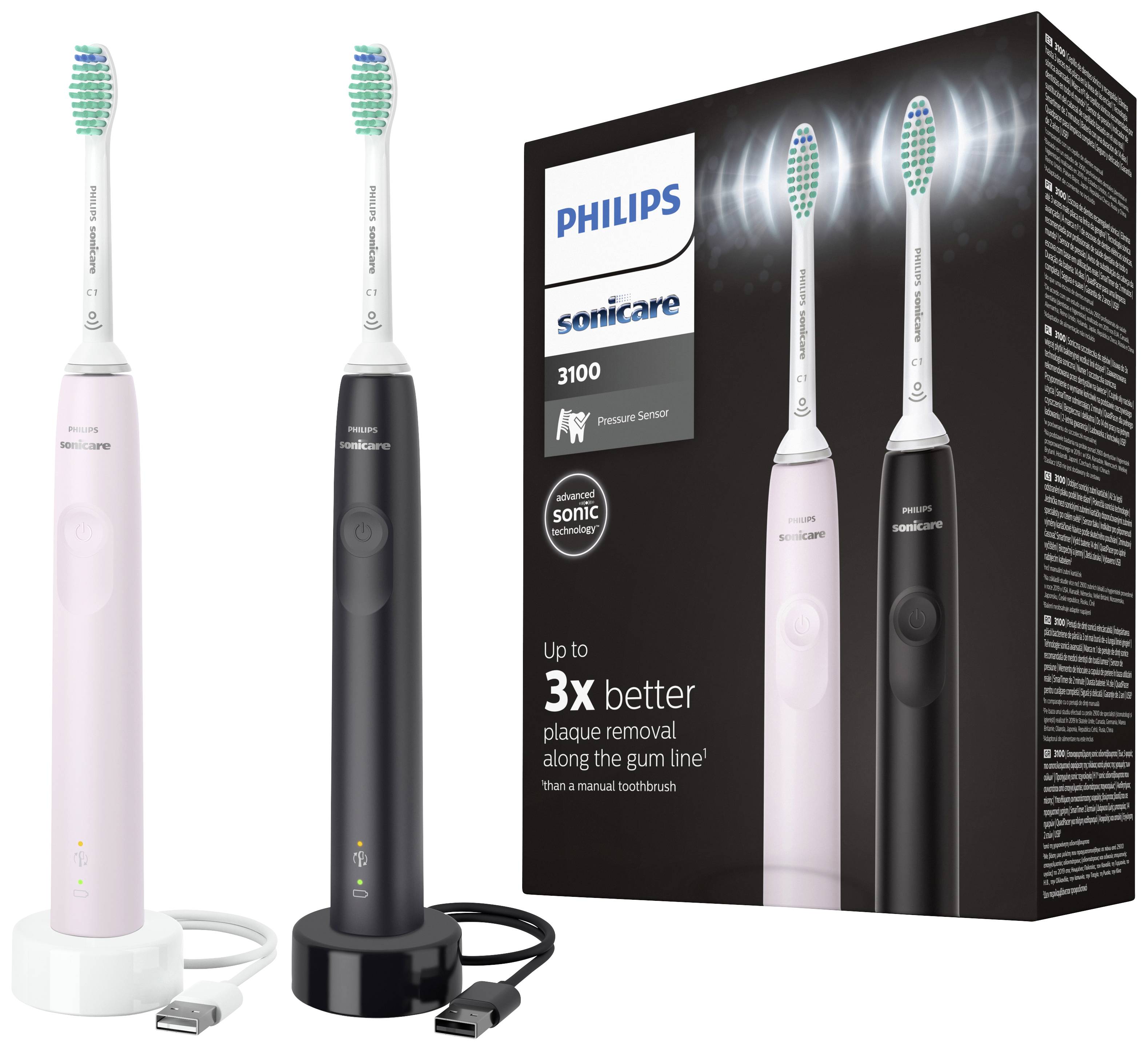 Philips Sonicare Serie 3100 HX3675/15 Elektrische Zahnbürste Schwarz, Weiß