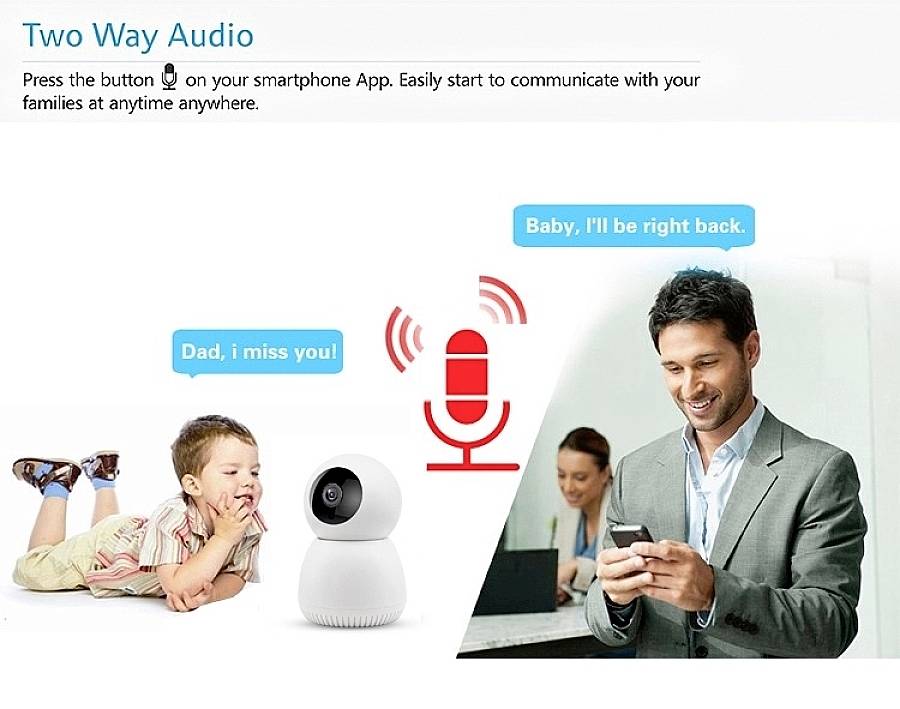 Denver IIC-215 118101020070 WLAN IP Überwachungskamera 1920 x 1080 Pixel