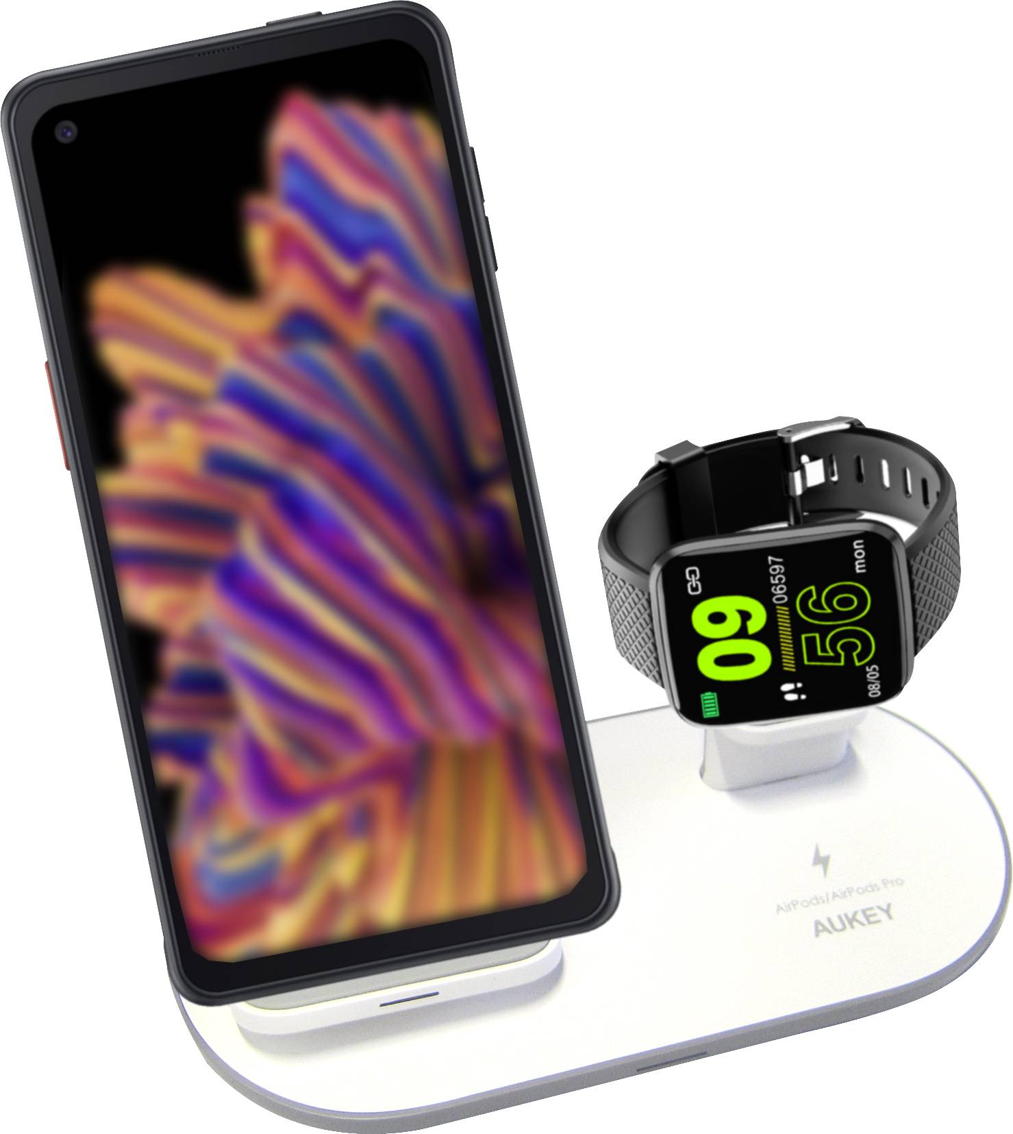 Aukey Induktions-Ladegerät 1500mA LC-A3 LC-A3 Ausgänge Induktionslade-Standard Weiß