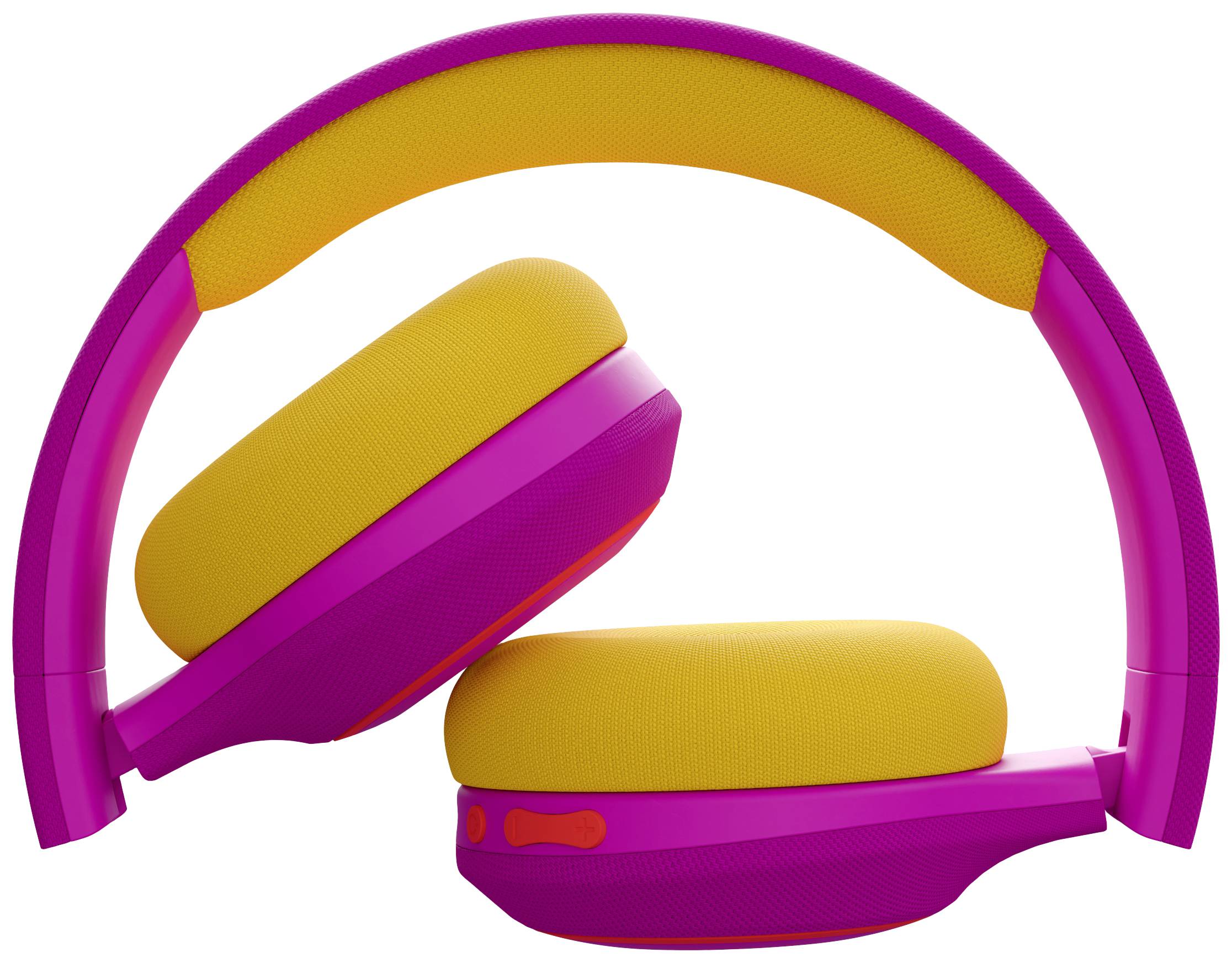 Tiger Media tigerbuddies On Ear Kopfhörer Bluetooth®, kabelgebunden Stereo Crazy Pink Lautstärkebegrenzung, Lautstärkeregelung, Faltbar Kinder