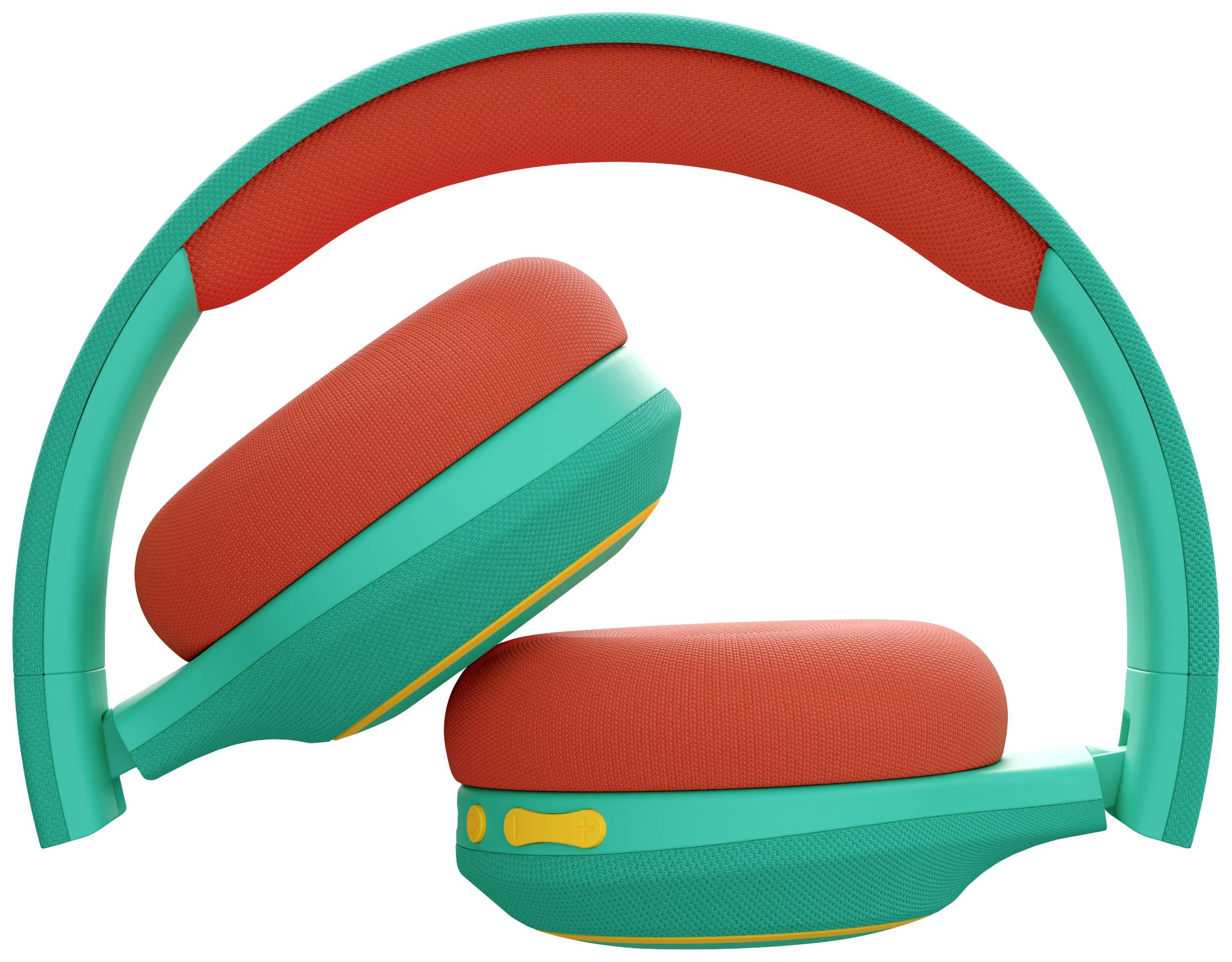 Tiger Media tigerbuddies On Ear Kopfhörer Bluetooth®, kabelgebunden Funky Green Lautstärkebegrenzung, Lautstärkeregelung, Faltbar Kinder