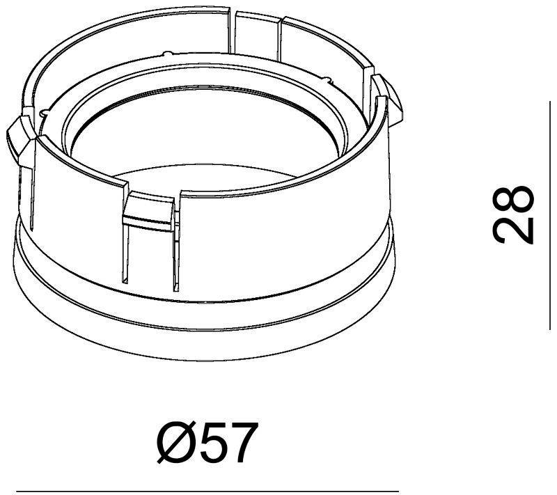 Deko Light 930366 Reflektor Ring Silber für Serie Klara / Nihal Mini / Rigel Mini / Can Hochvolt-Schienensystem-Komponente