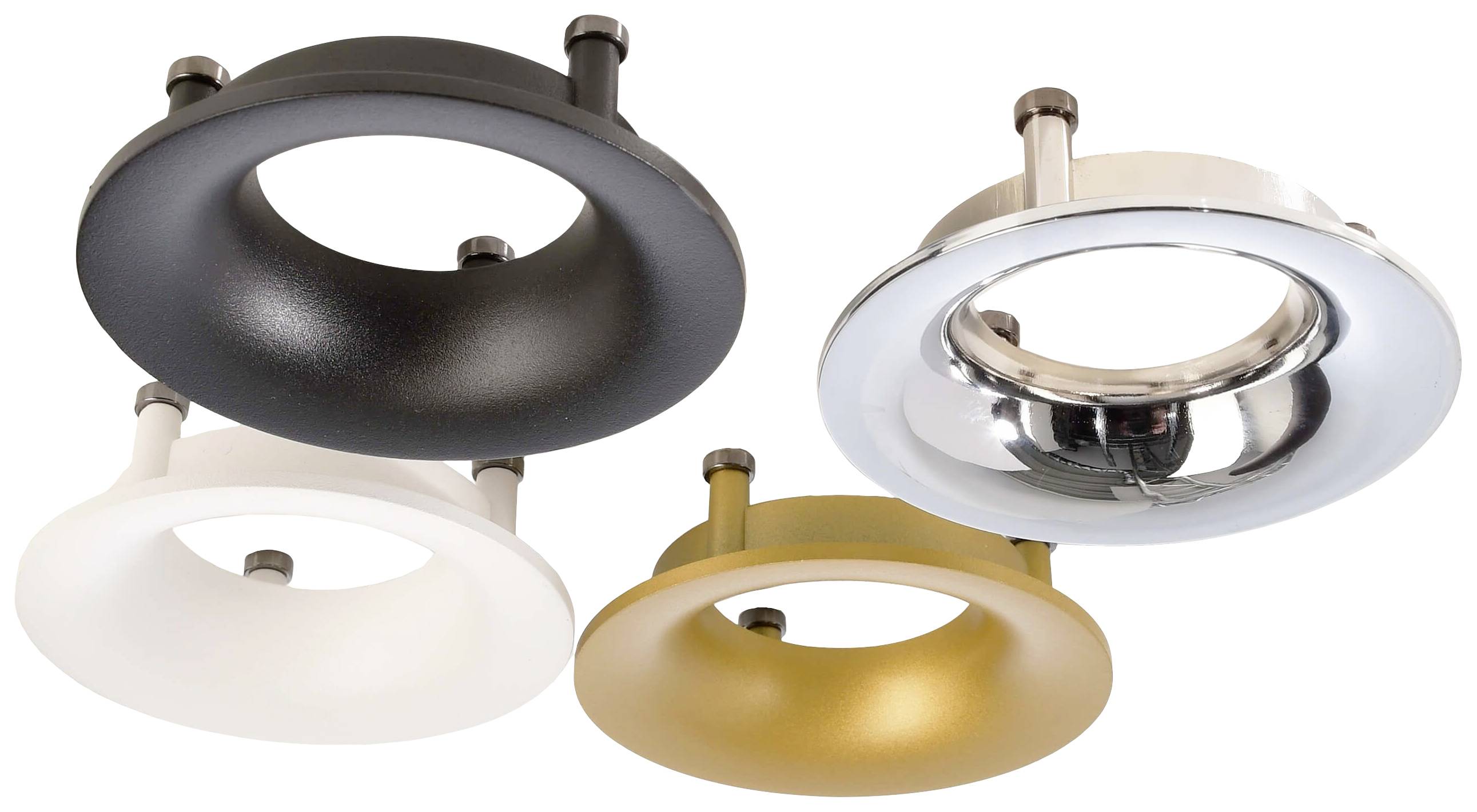 Deko Light 930341 Reflektor Ring Chrom für Serie Uni II Hochvolt-Schienensystem-Komponente Reflektor 3phasig Silber