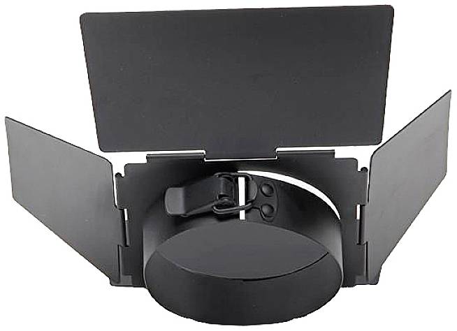 Deko Light 930211 Torblende schwarz, Luna 20/30 Hochvolt-Schienensystem-Komponente Aufsatz 3phasig Schwarz