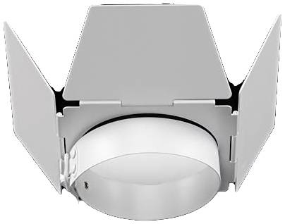 Deko Light 930210 Torblende weiß, Luna 20/30 Hochvolt-Schienensystem-Komponente Aufsatz 3phasig Weiß