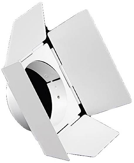 Deko Light 930210 Torblende weiß, Luna 20/30 Hochvolt-Schienensystem-Komponente Aufsatz 3phasig Weiß