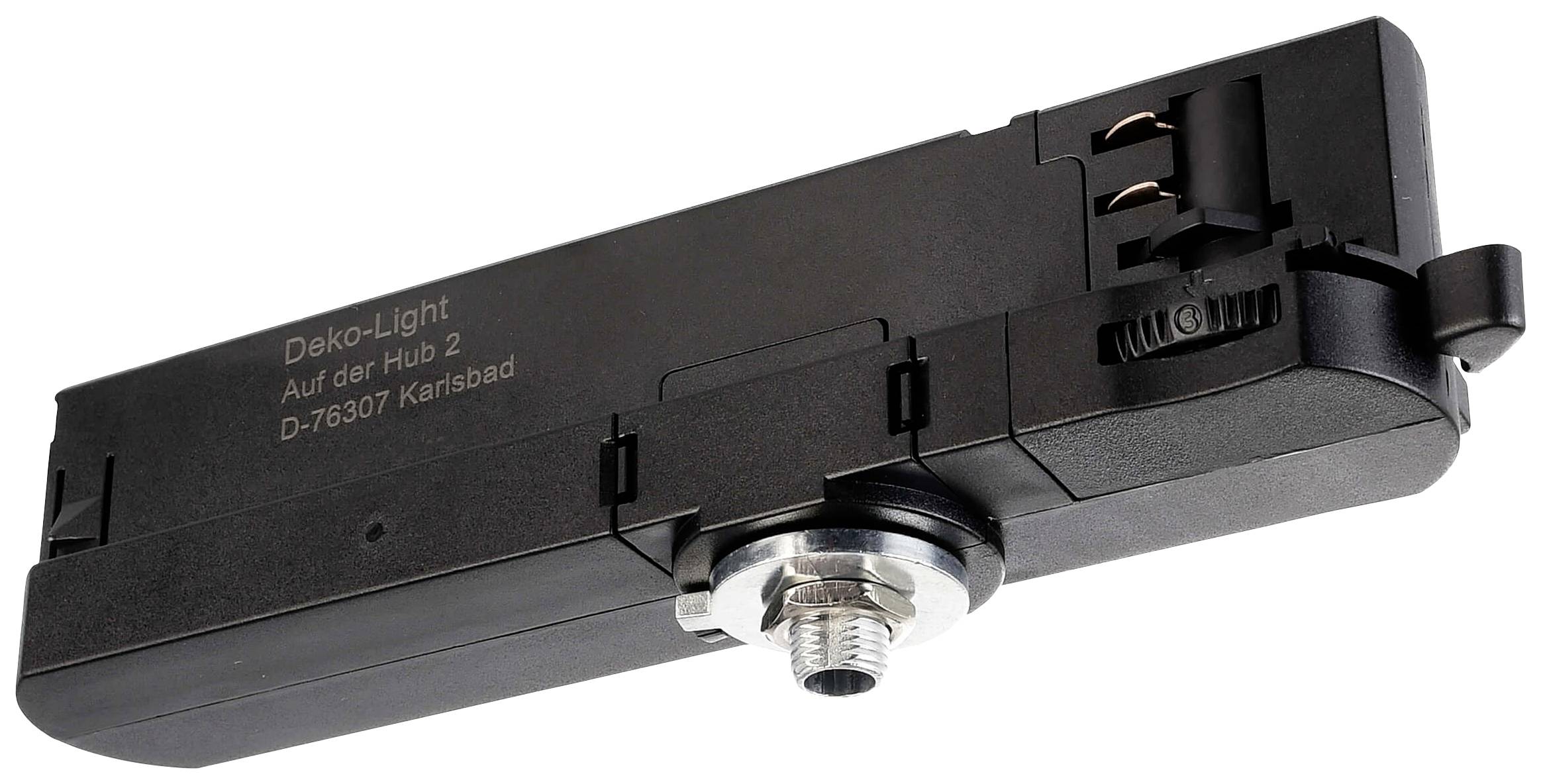 Deko Light 862183 D Line 3-Phasen-Adapter Multi-CC-Netzgerär Hochvolt-Schienensystem-Komponente Stromeinspeisung 3phasig Schwarz