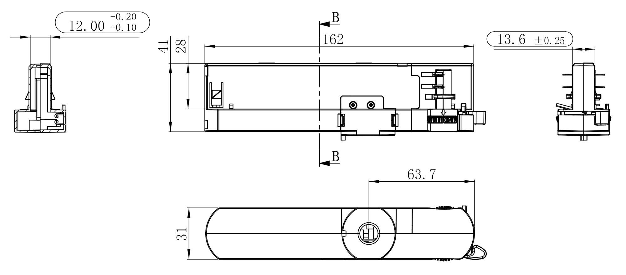 Deko Light 862183 D Line 3-Phasen-Adapter Multi-CC-Netzgerär Hochvolt-Schienensystem-Komponente Stromeinspeisung 3phasig Schwarz