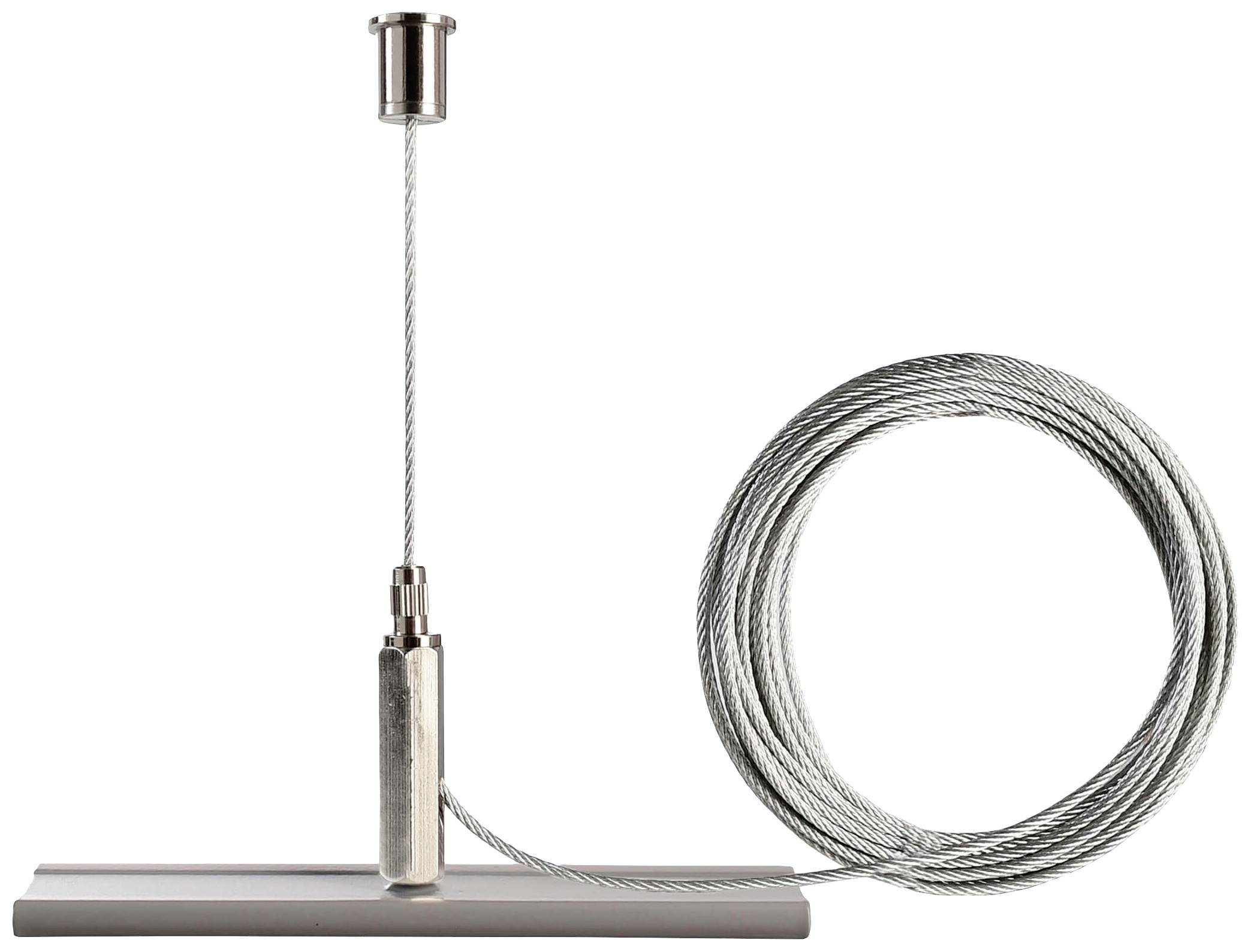 Deko Light 710095 D Line Seilabhängungshalter Mini mit 5,0m Abhängeseil Hochvolt-Schienensystem-Komponente Stromschiene 3phasig