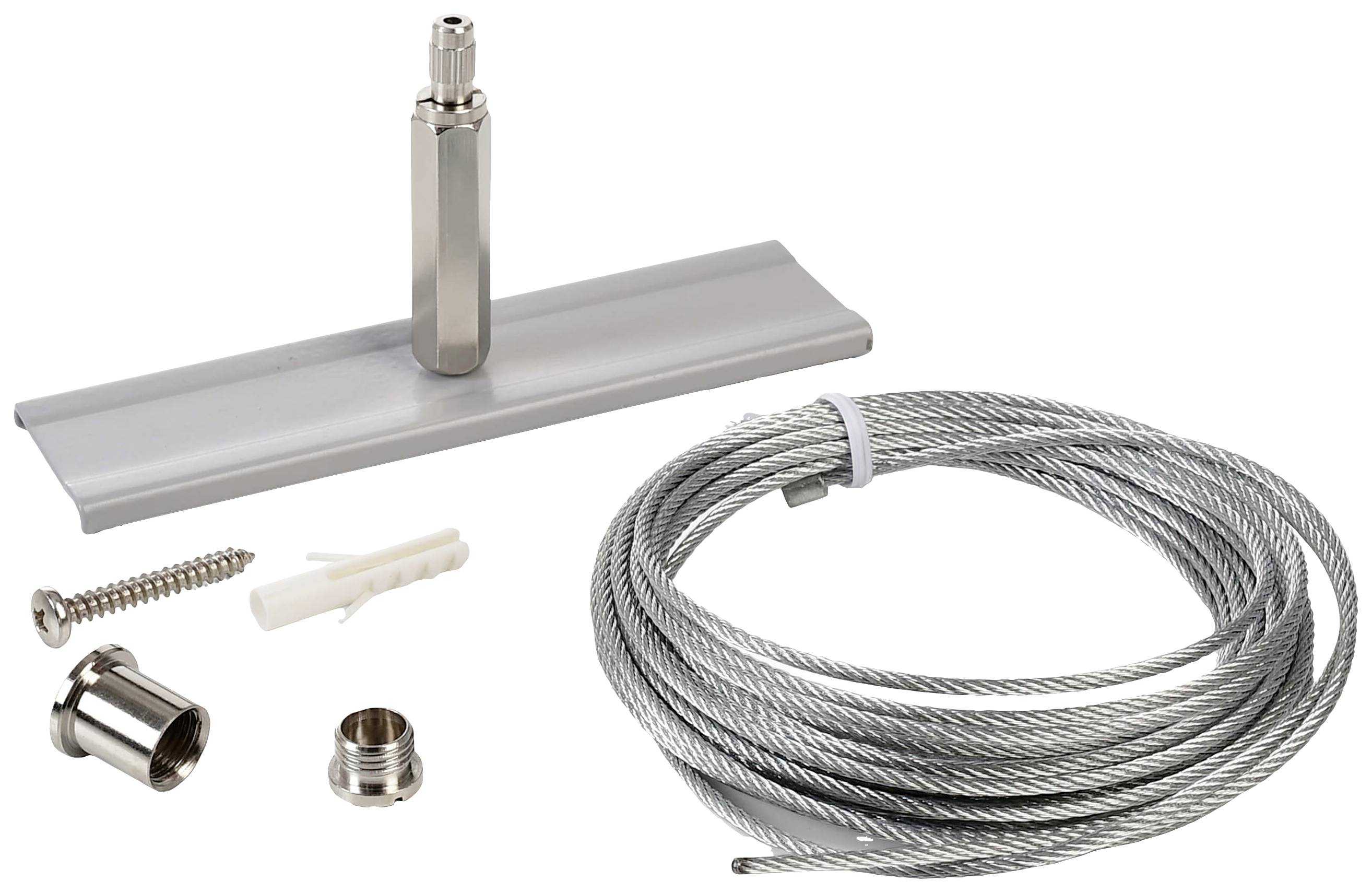 Deko Light 710095 D Line Seilabhängungshalter Mini mit 5,0m Abhängeseil Hochvolt-Schienensystem-Komponente Stromschiene 3phasig