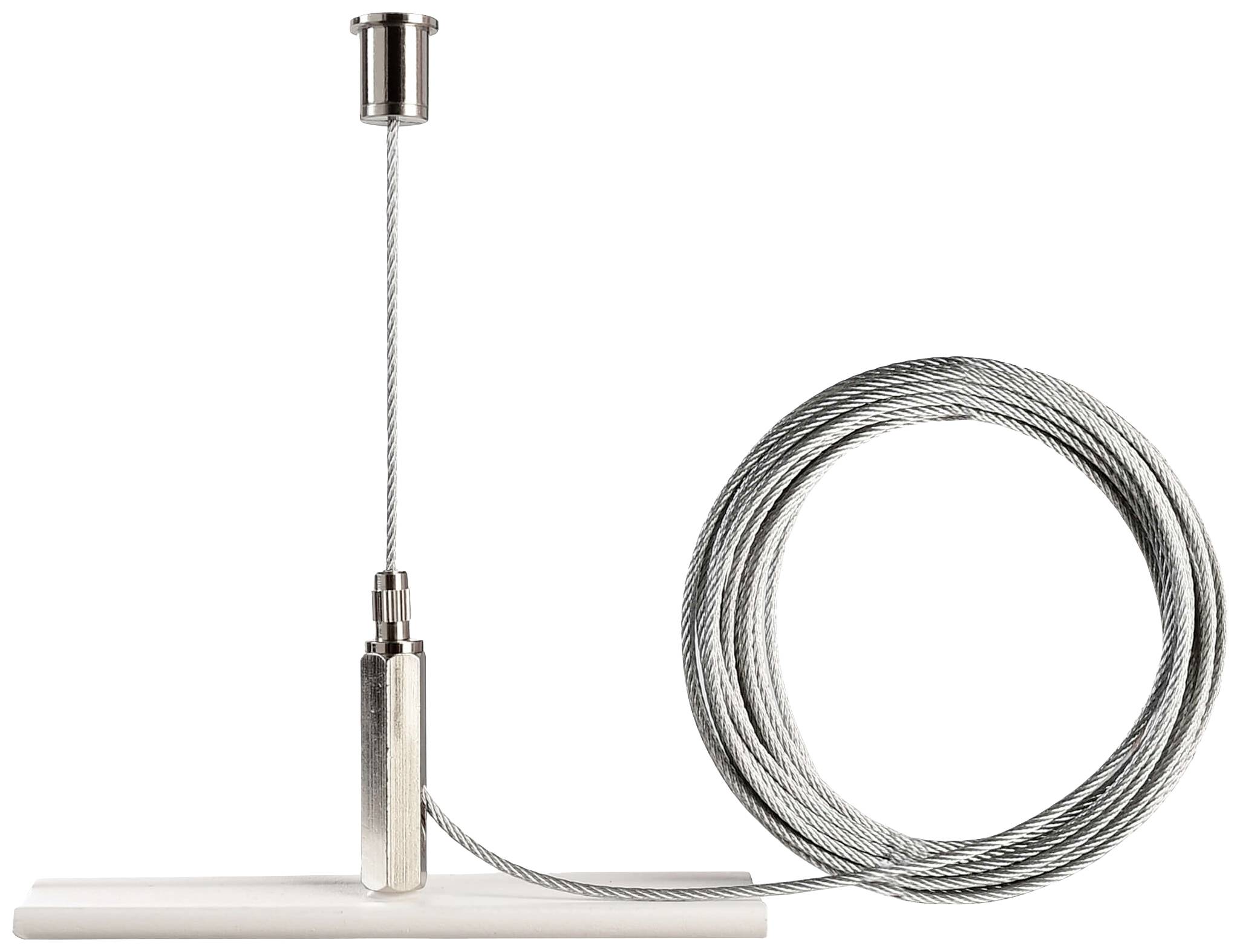 Deko Light 710094 D Line Seilabhängungshalter Mini mit 5,0m Abhängeseil Hochvolt-Schienensystem-Komponente Stromschiene 3phasig