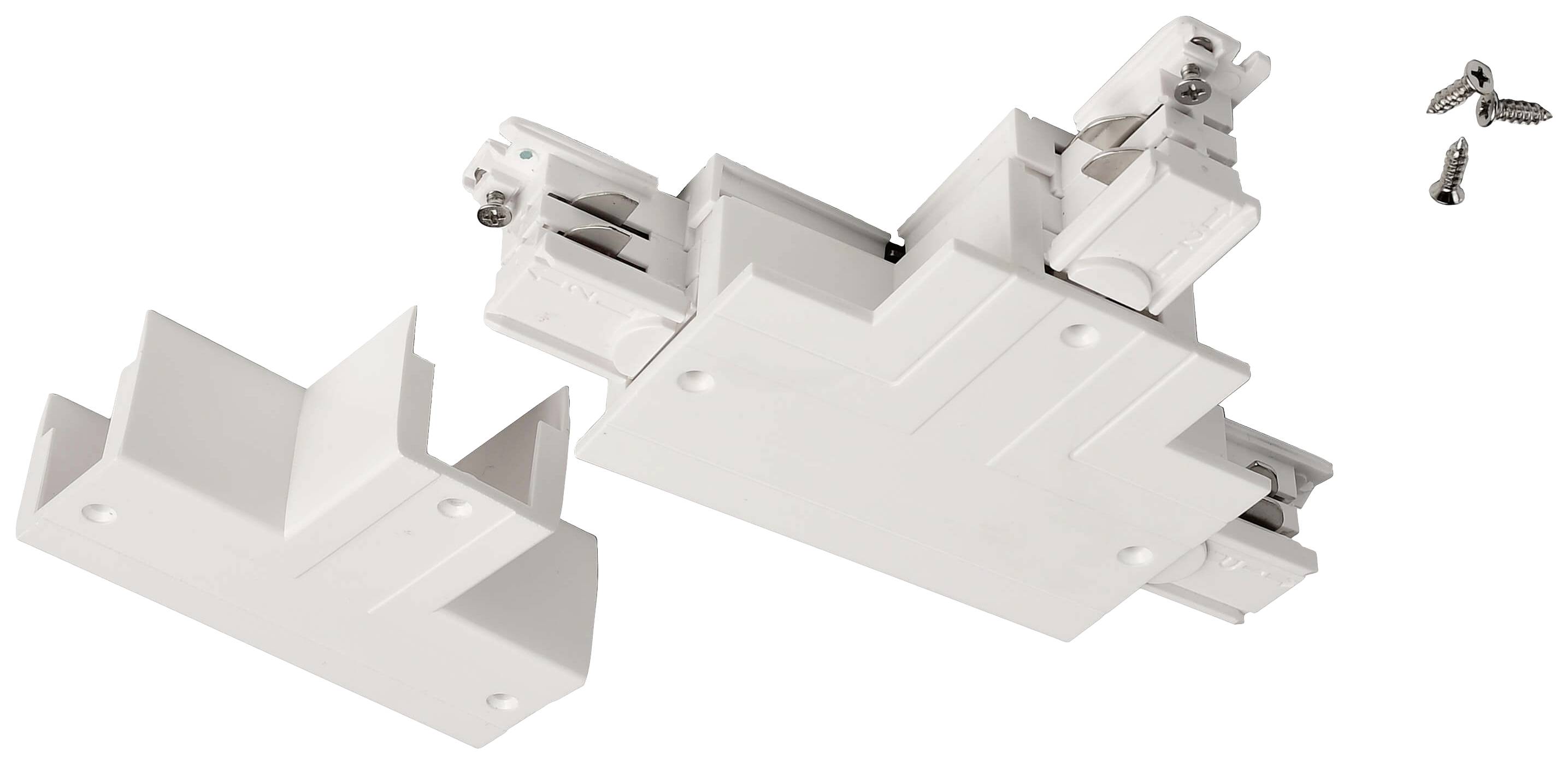 Deko Light 710093 D Line Abdeckblende T-Verbinder Hochvolt-Schienensystem-Komponente Stromschiene 3phasig Weiß